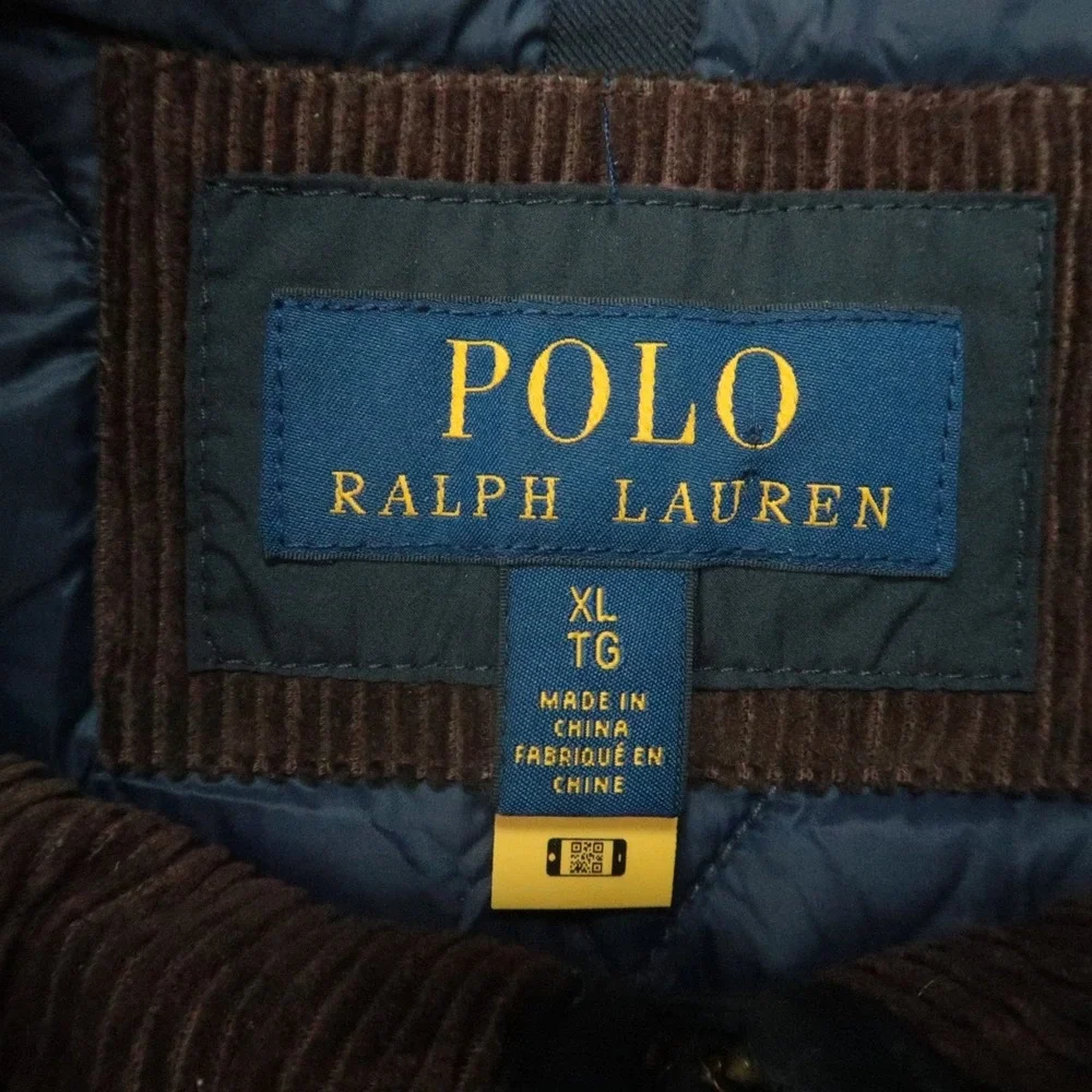 Polo Ralph Lauren Vest Mens XL Blue‎ Diamond Quilted Insulated Full Zip Pockets
